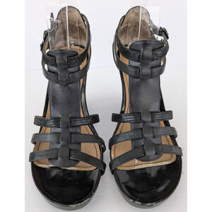 KENNETH COLE REACTION Women's Size 6.5 Pine Language Strappy Glitter Cone Heels